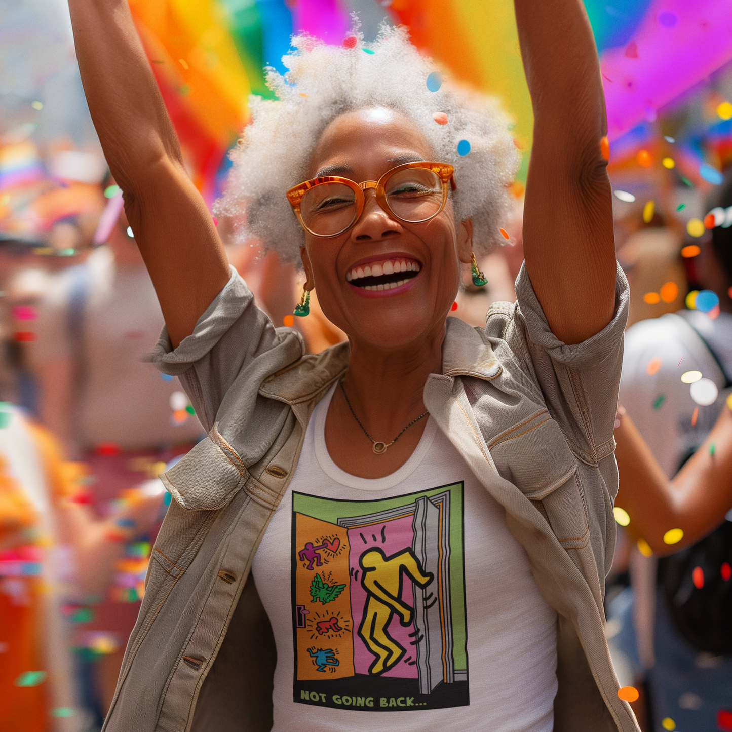 Not Going Back Gay Tank Top Senior Woman Lesbian Gay Pride