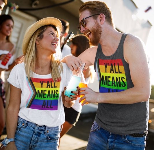 Y'All Means All LGBTQ Pride Adult Unisex Tank Top
