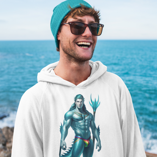 gay aqua sea creature merman sweatshirt hoodie gay guy at the beach