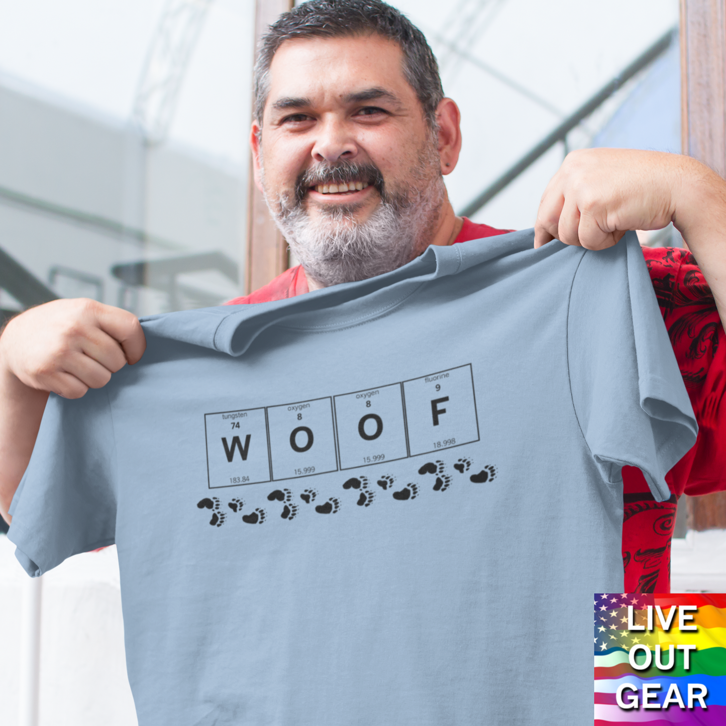 WOOF Tableau périodique Gay Bear T-shirt unisexe à manches courtes