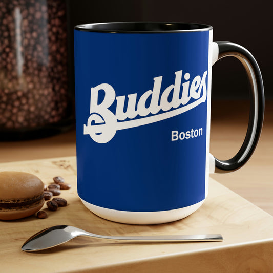 Buddies Boston Tazas de café de dos tonos, 15 oz
