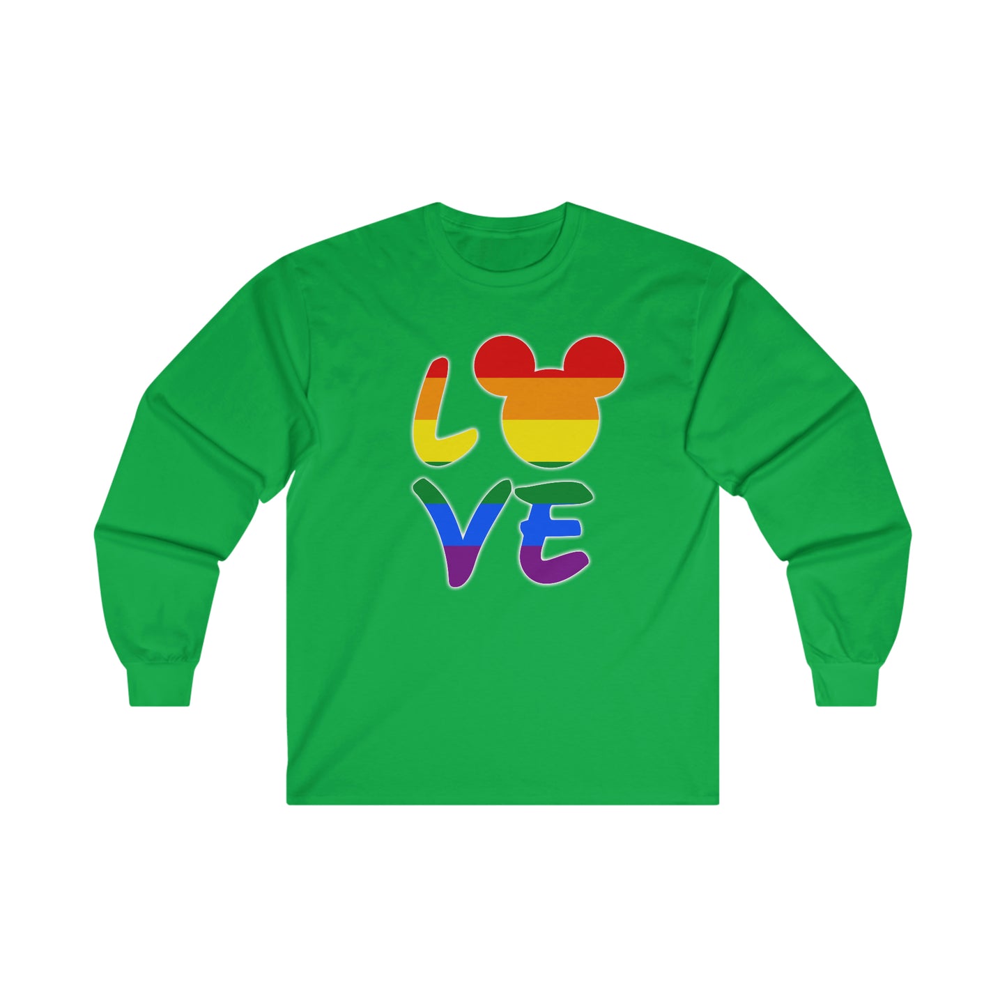 LGBTQ Rainbow Mouse LOVE Ultra Cotton Long Sleeve T-Shirt