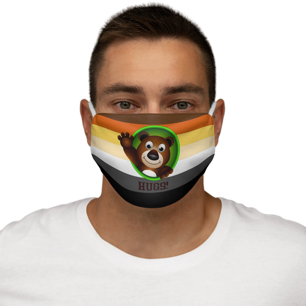 Mascarilla facial de poliéster/algodón con abrazos de oso gay