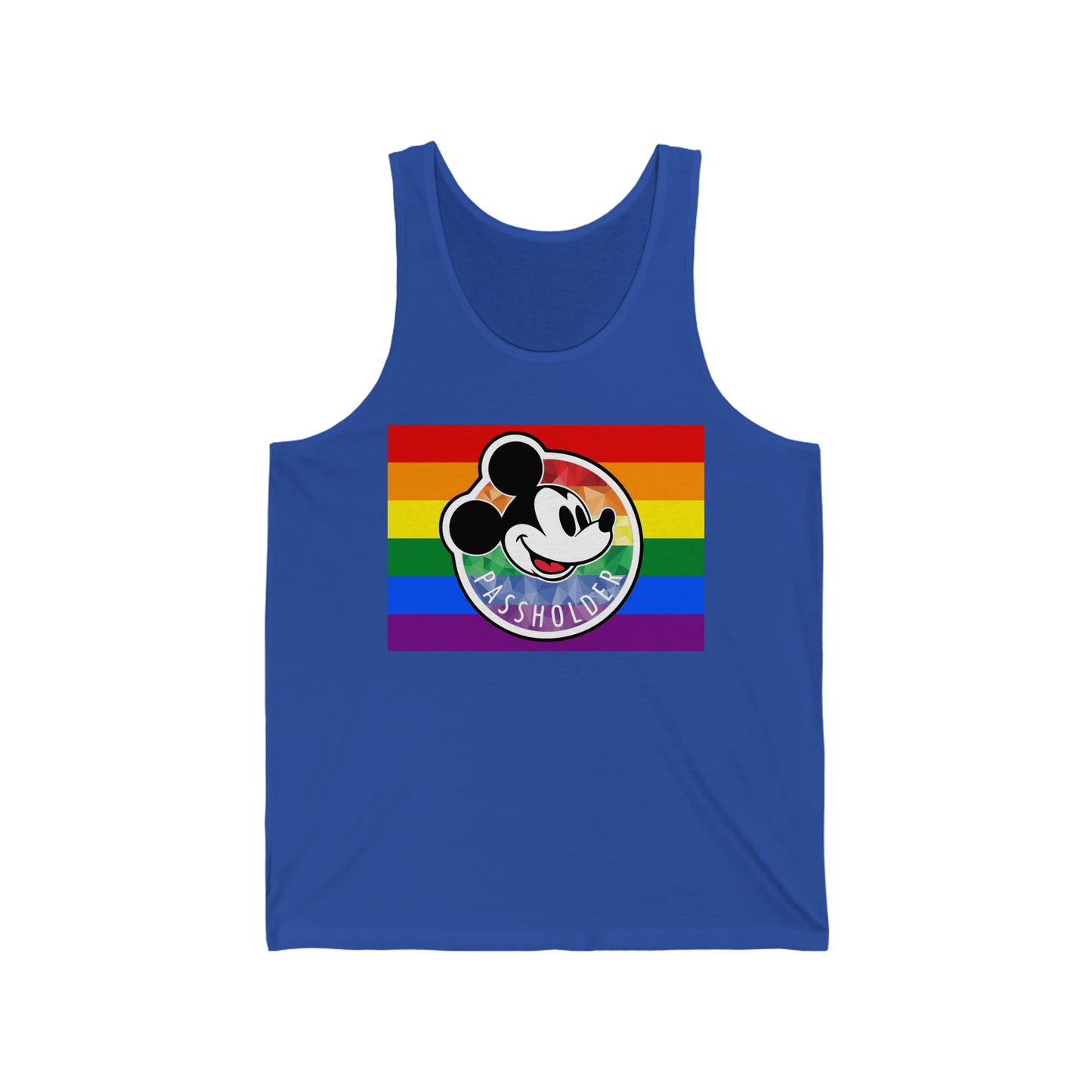 Camiseta sin mangas de Jersey unisex con pase anual Rainbow Pride