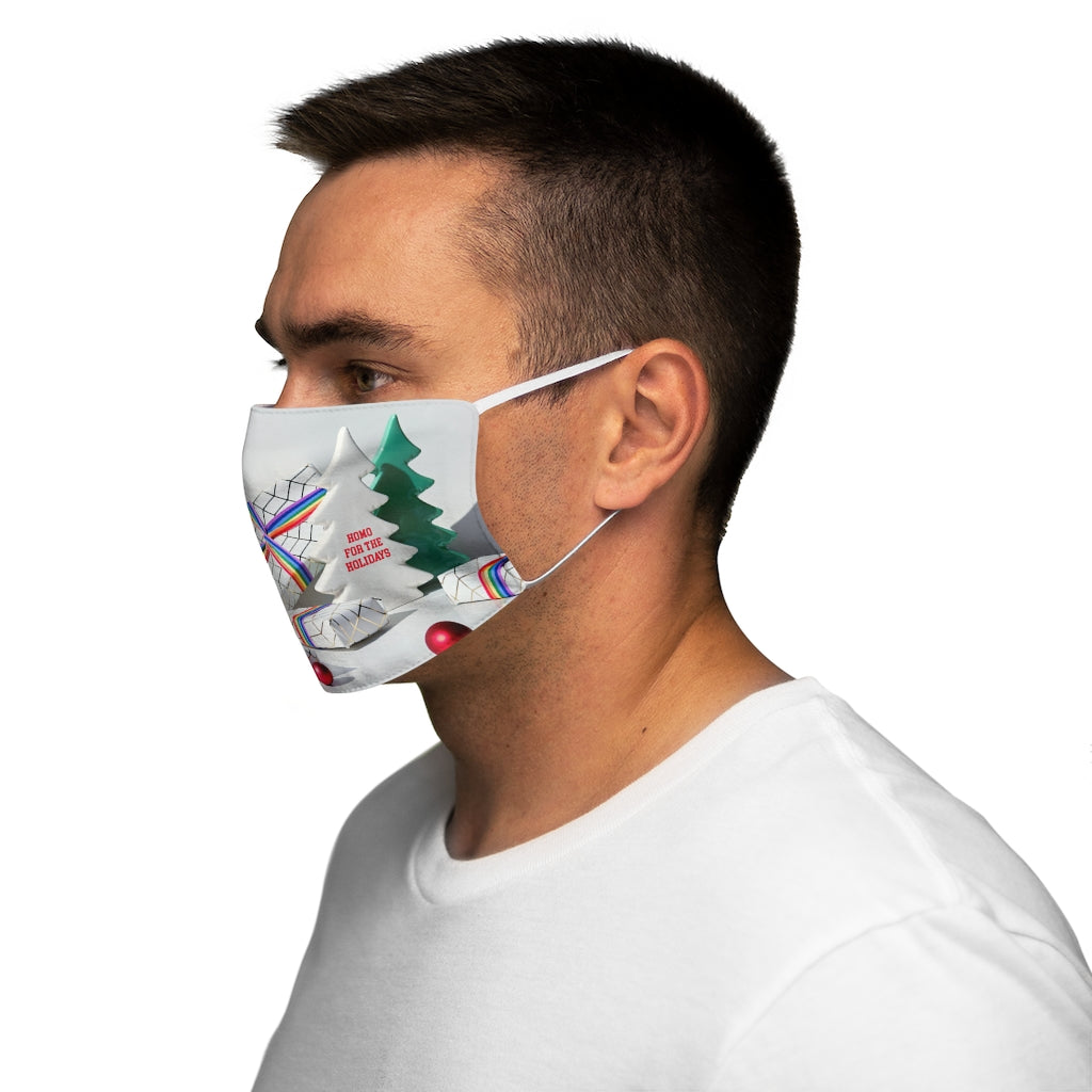 Homo for the Holidays Mascarilla facial de poliéster/algodón ajustada