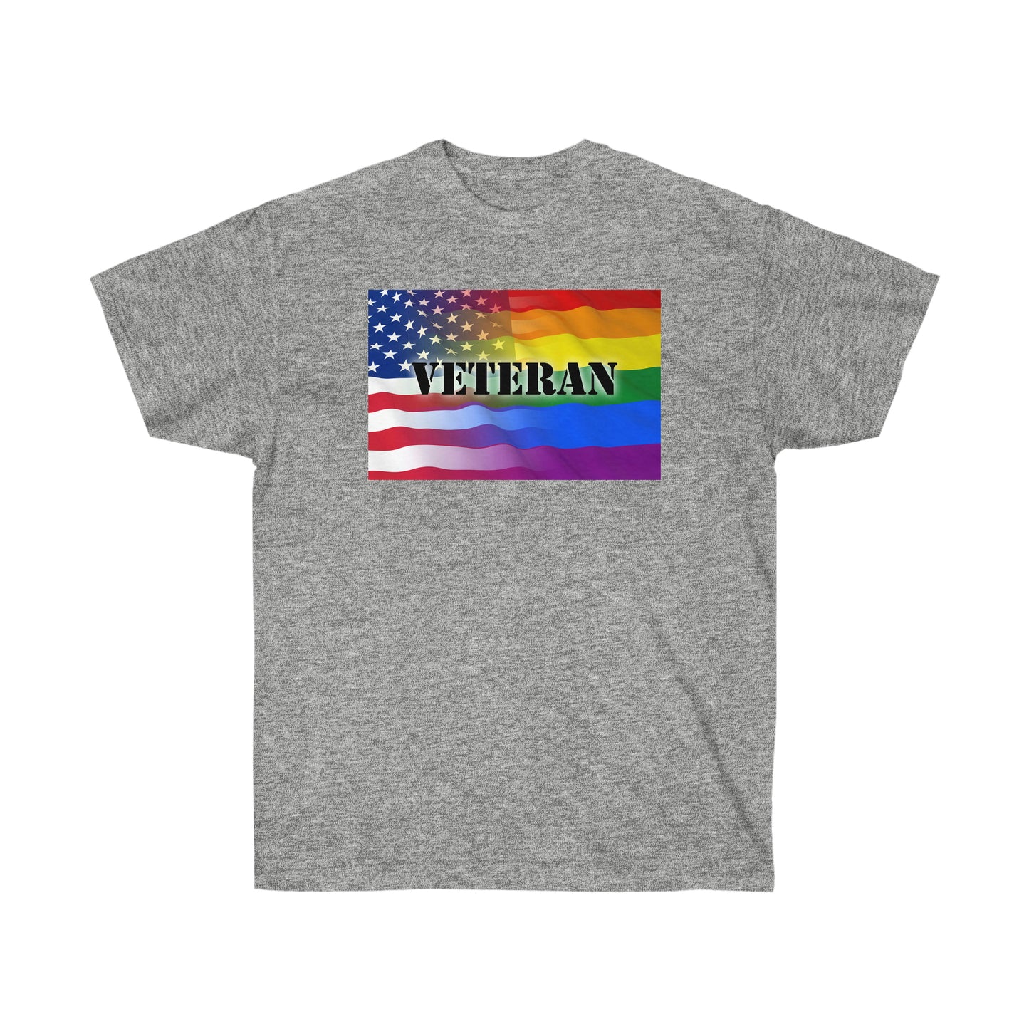 LGBTQ American Veteran Adult Unisex T-Shirt