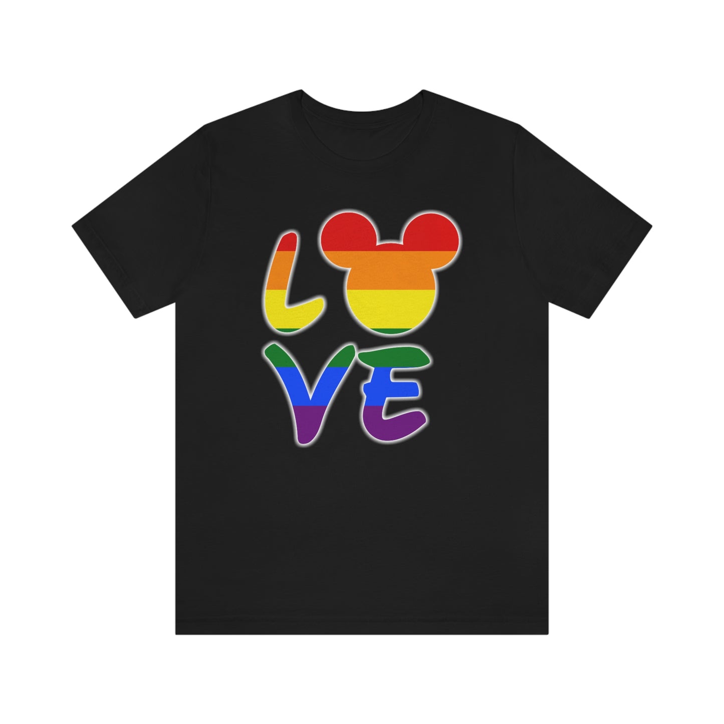 LGBTQ Rainbow Mouse LOVE T-shirt unisexe adulte