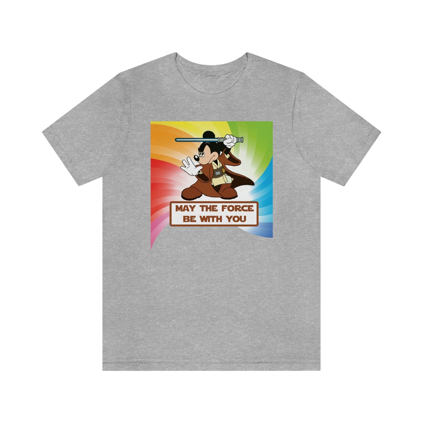 Gay Rainbow Jedi Mouse T-Shirt unisexe adulte