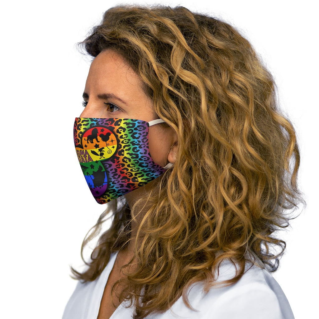 Hakuna Matata LGBTQ Rainbow Pride Snug-Fit Masque facial en polyester/coton