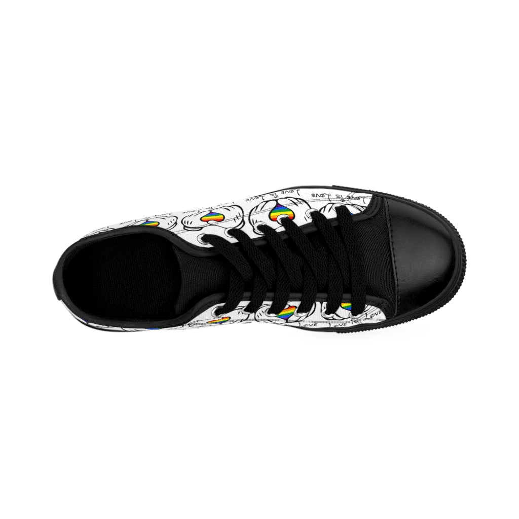 Love is Love Mouse Hands Men's Sneakers - White