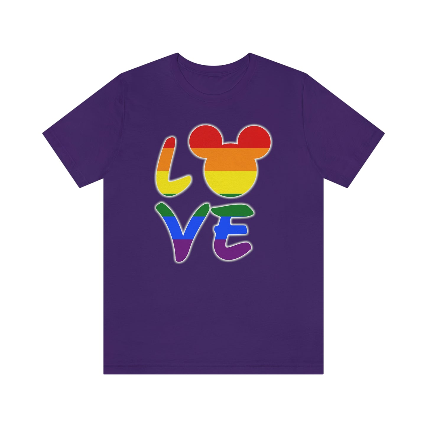 LGBTQ Rainbow Mouse LOVE Adult Unisex T-Shirt