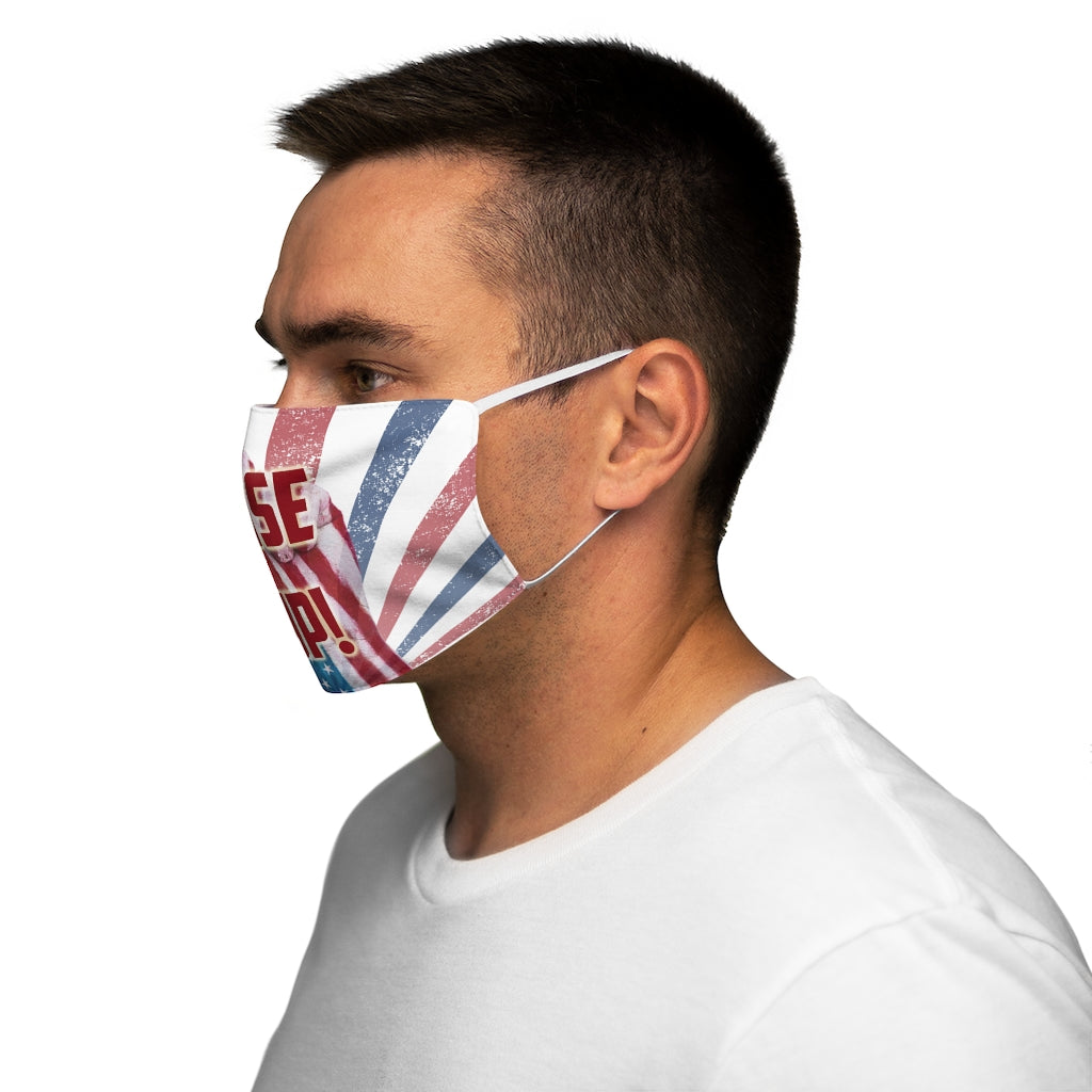 ¡Levantate! Mascarilla facial de poliéster/algodón de ajuste ceñido de American Protest