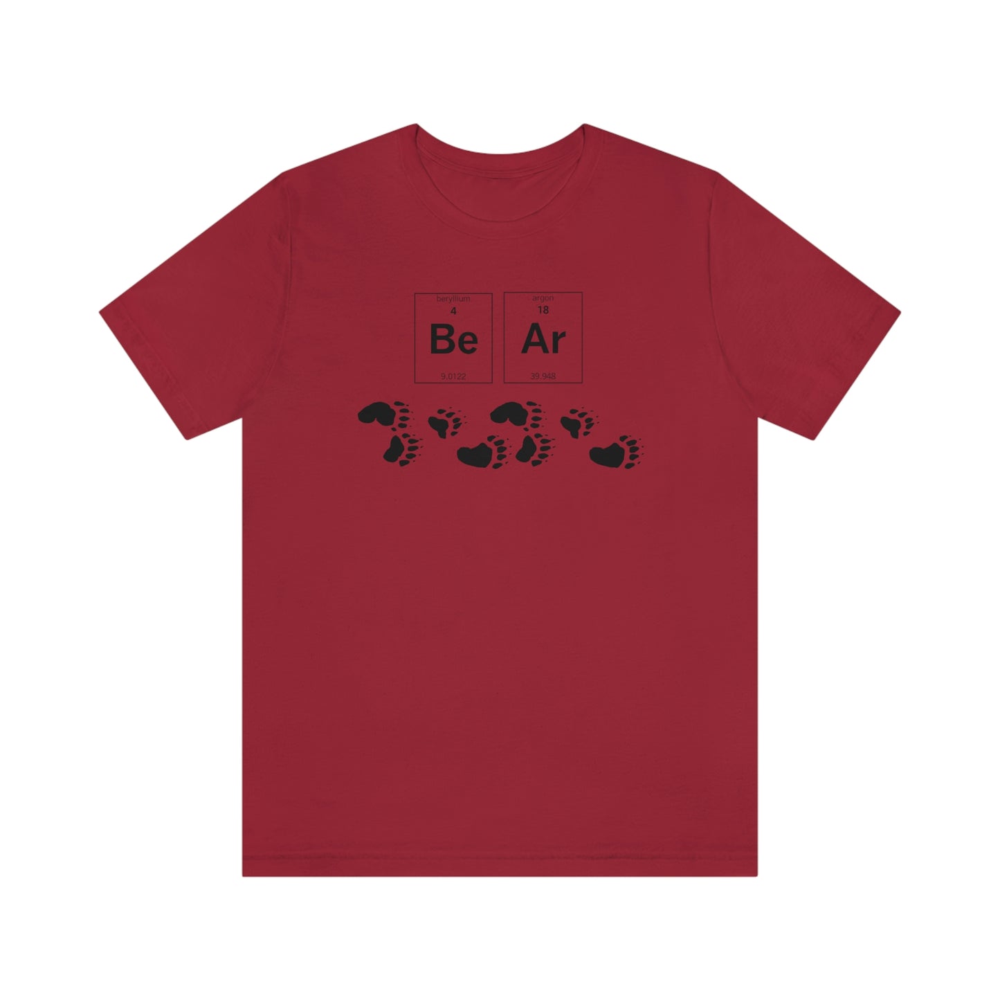 BeAr Periodic Table Bear Paw Adult T-Shirt