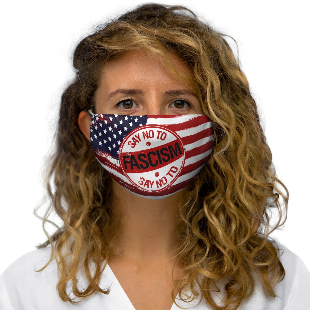 Say No to Fascism Snug-Fit Polyester/Cotton Face Mask
