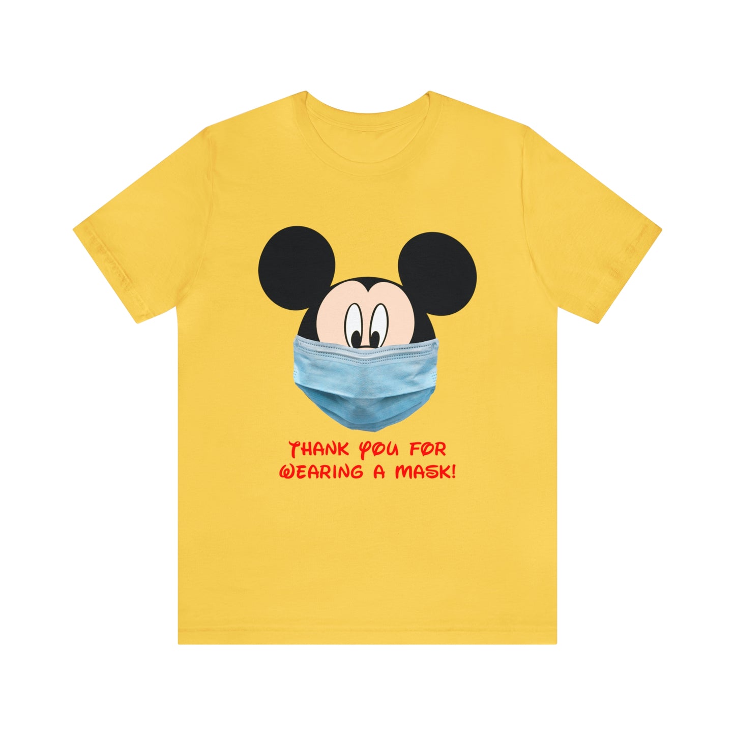 Mr. Mouse Gracias por usar una máscara facial camiseta unisex para adultos