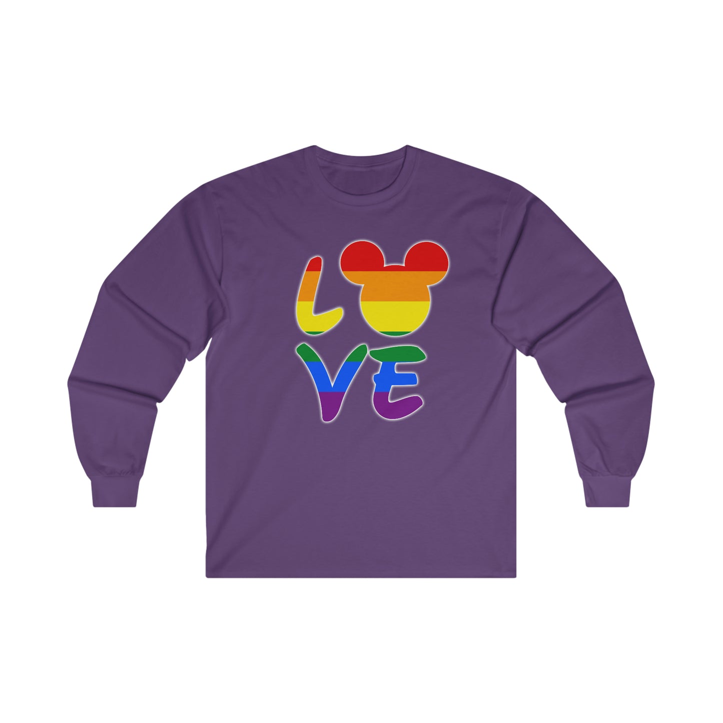 LGBTQ Rainbow Mouse LOVE Ultra Cotton Long Sleeve T-Shirt