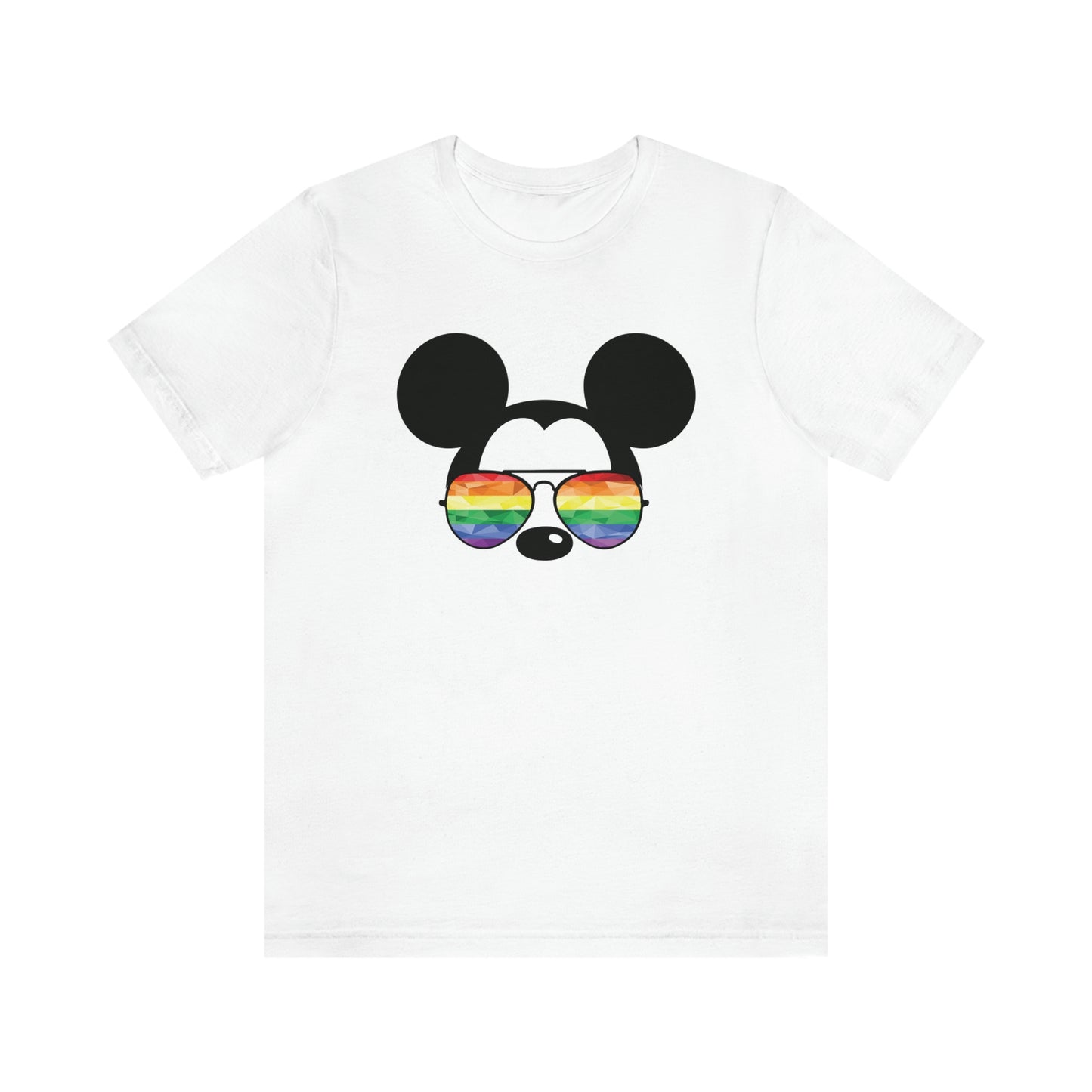 Rainbow Sunglasses Mouse Head Unisex T-Shirt