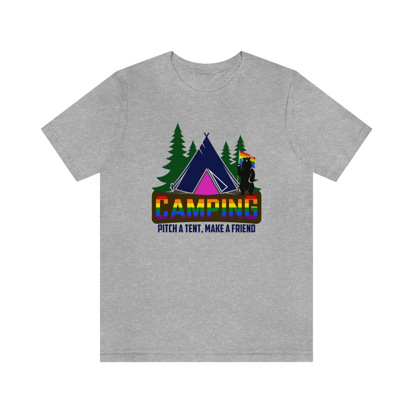 Gay Camping Pitch A Tent Make A Friend - Camiseta unisex para adultos