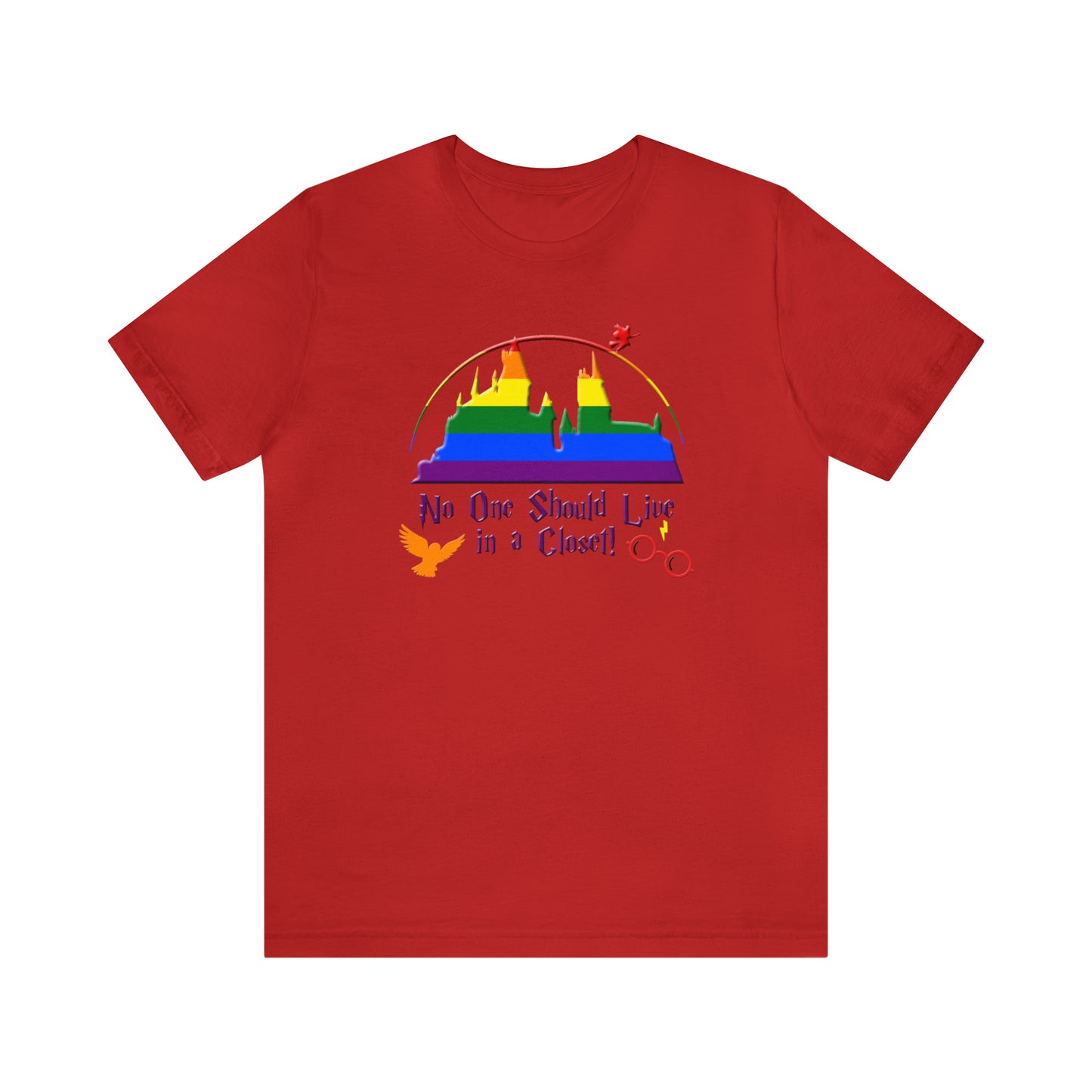 T-shirt à manches courtes en jersey unisexe LGBTQ de la leçon du sorcier