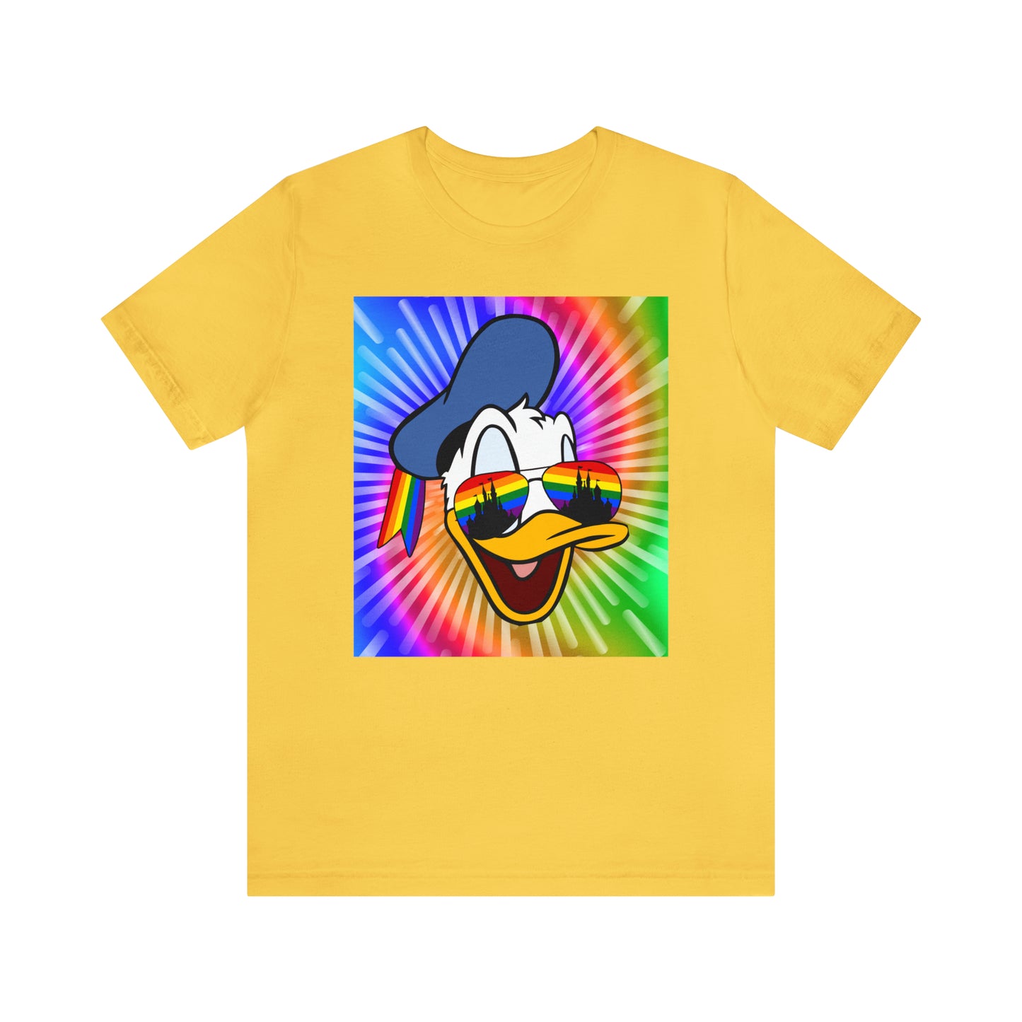 Le canard voit les arcs-en-ciel Maillot unisexe T-shirt à manches courtes