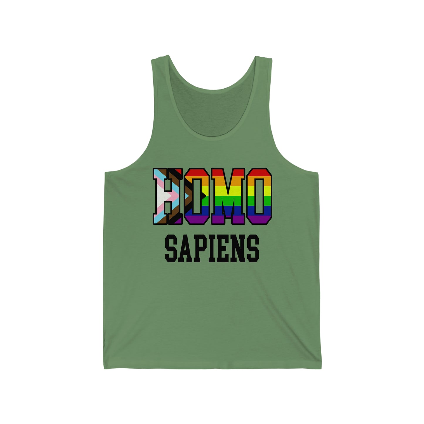 HOMO SAPIENS Camiseta sin mangas unisex para adultos