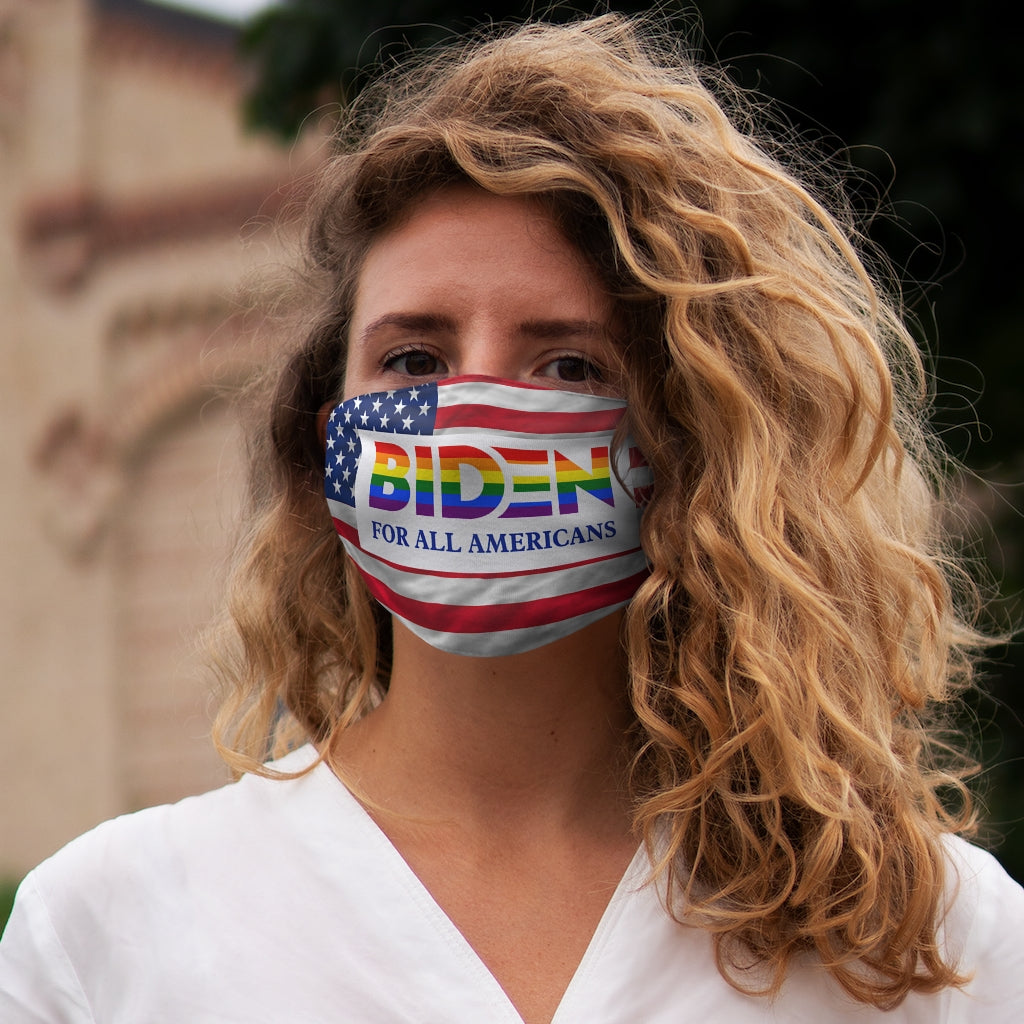 Biden for All Americans Pride Máscara facial de poliéster/algodón ajustada