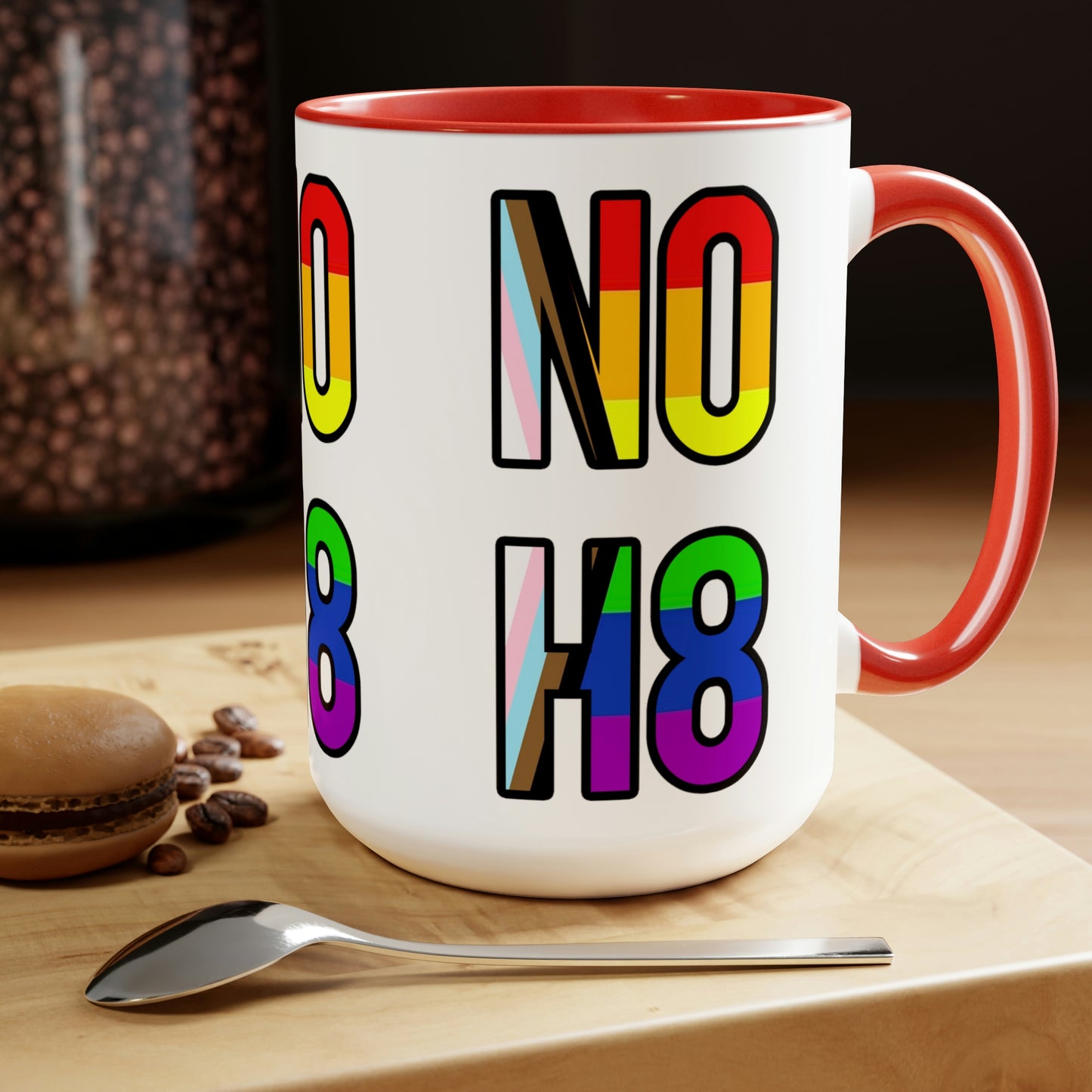 NO H8 Two-Tone Coffee Mugs, 15 oz