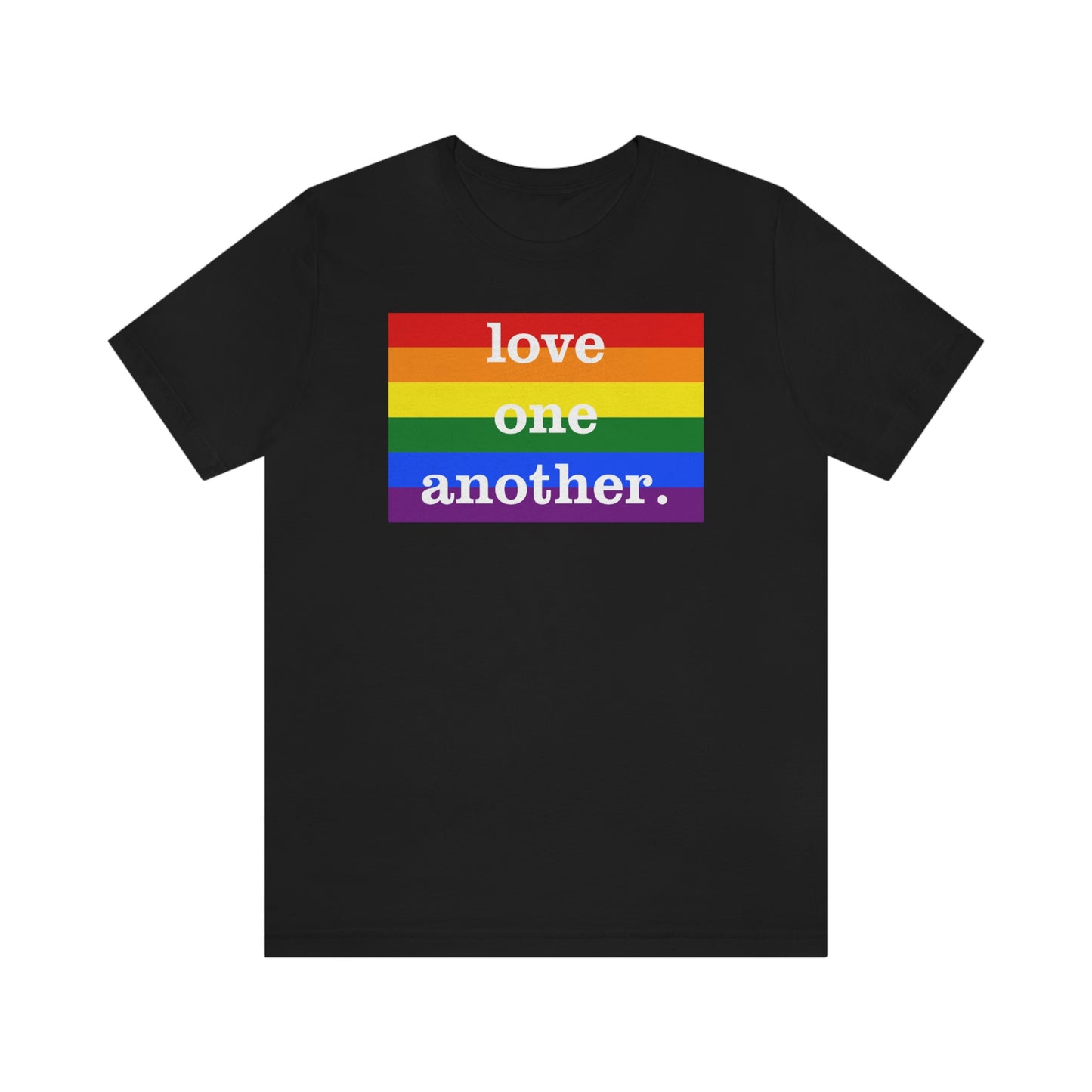 Love One Another LGBTQ Rainbow Pride T-shirt unisexe pour adulte