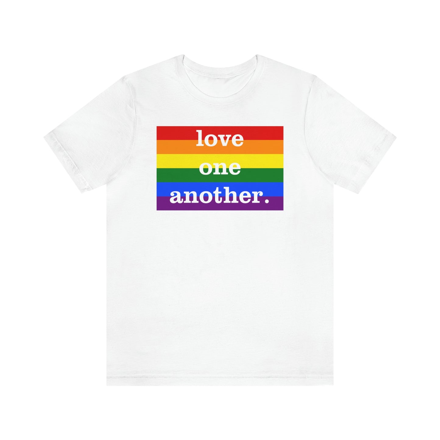 Love One Another LGBTQ Rainbow Pride T-shirt unisexe pour adulte