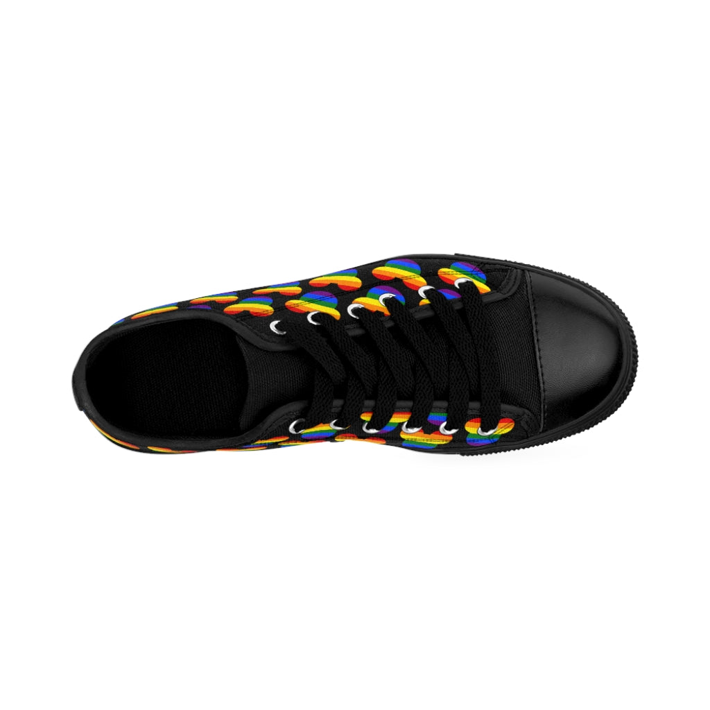 Rainbow Mouse Head Men's Sneakers - Black