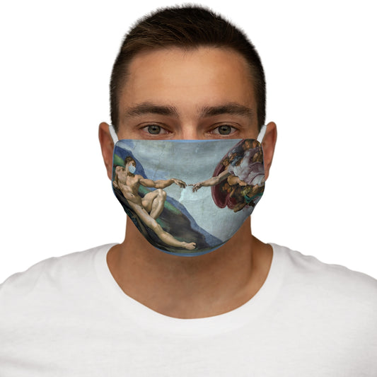 Adam porte un masque facial Masque facial en polyester/coton ajusté