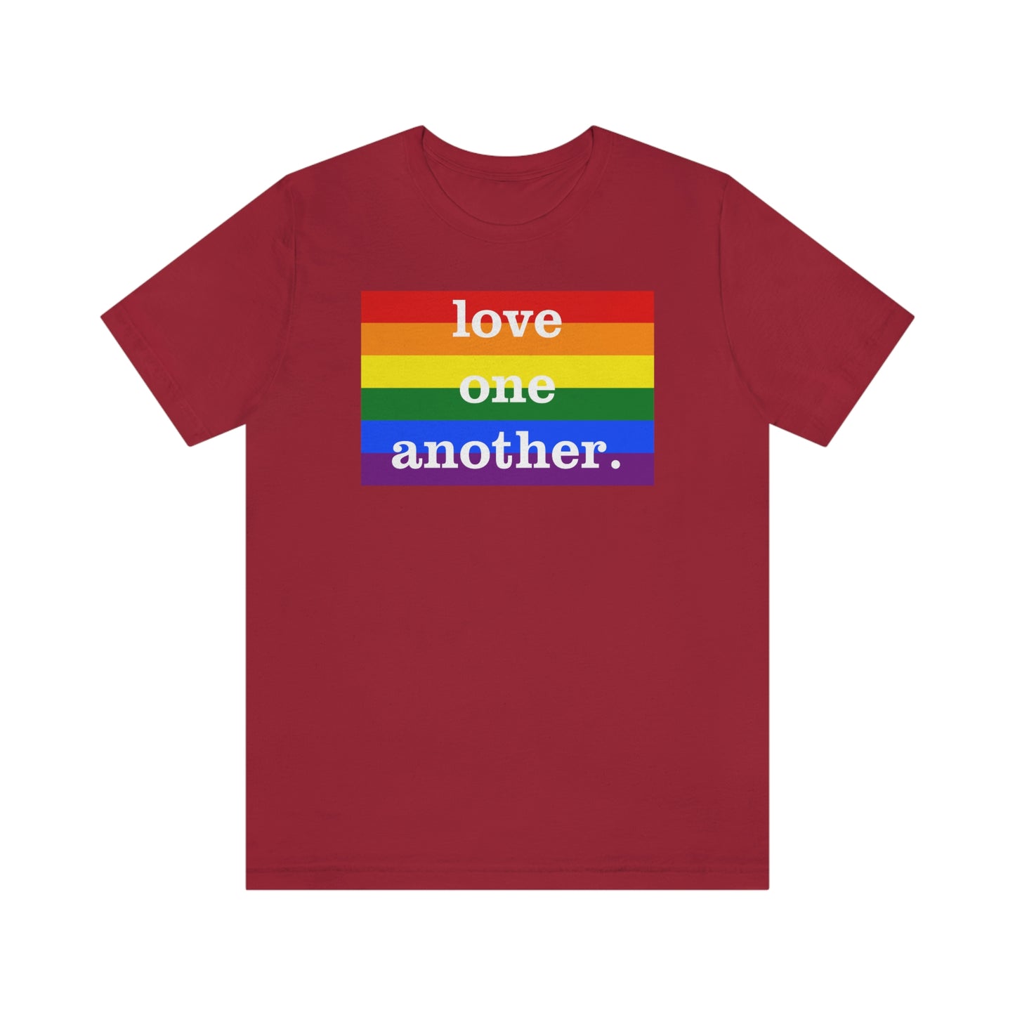 Love One Another LGBTQ Rainbow Pride T-shirt unisexe pour adulte