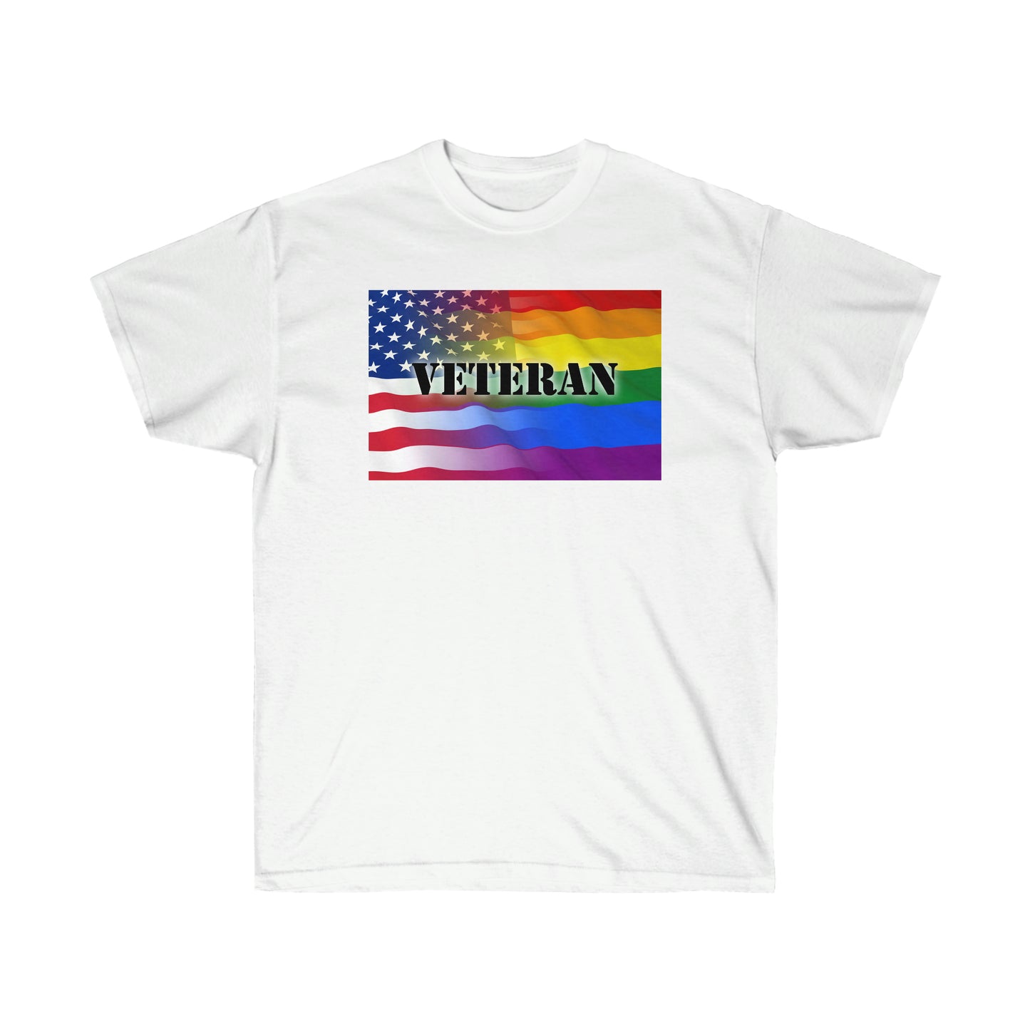 Camiseta unisex para adultos veteranos americanos LGBTQ