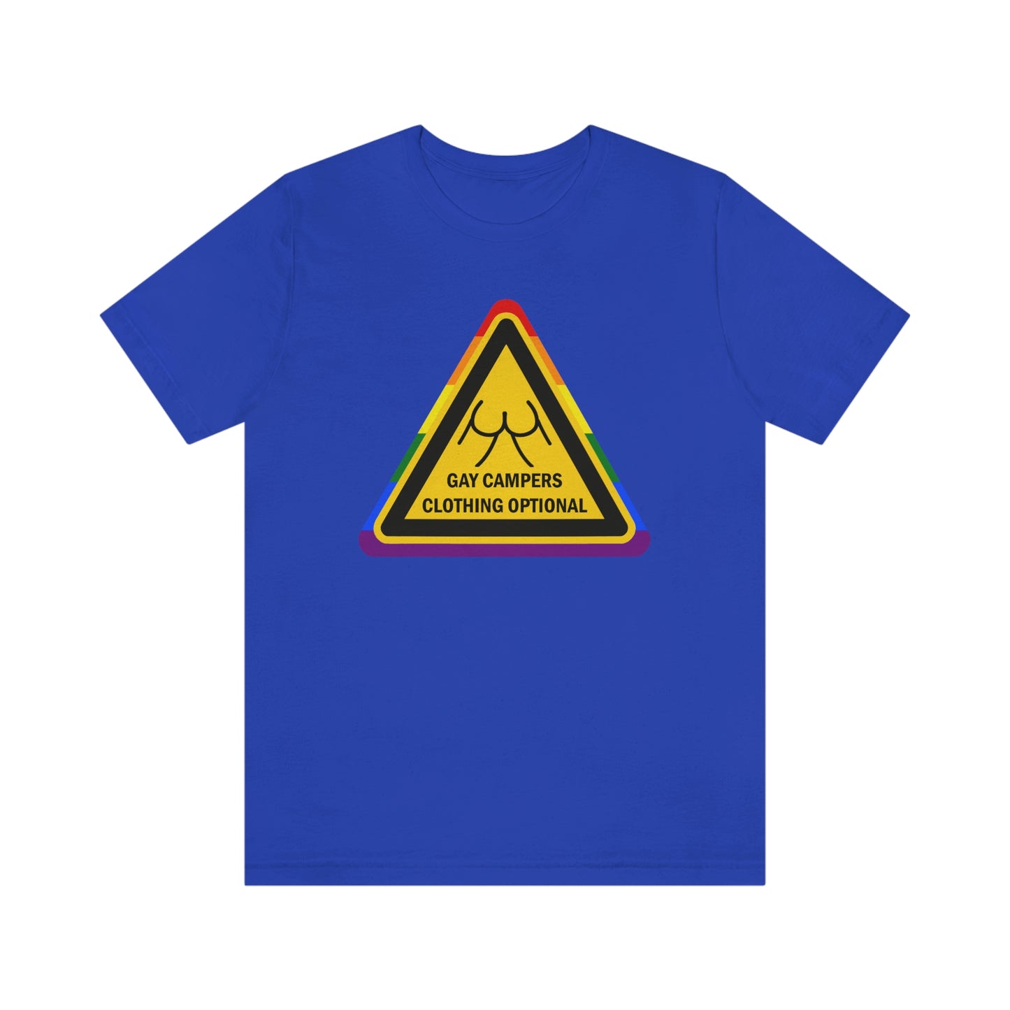 Campeurs gays - Panneau d’avertissement de vêtements en option T-shirt unisexe pour adultes