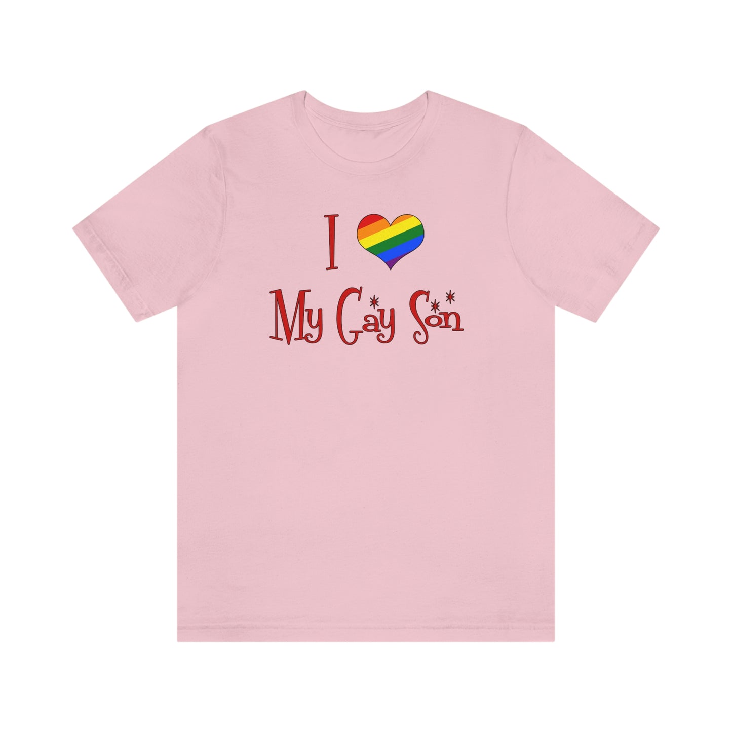 J'aime mon fils gay T-shirt unisexe adulte