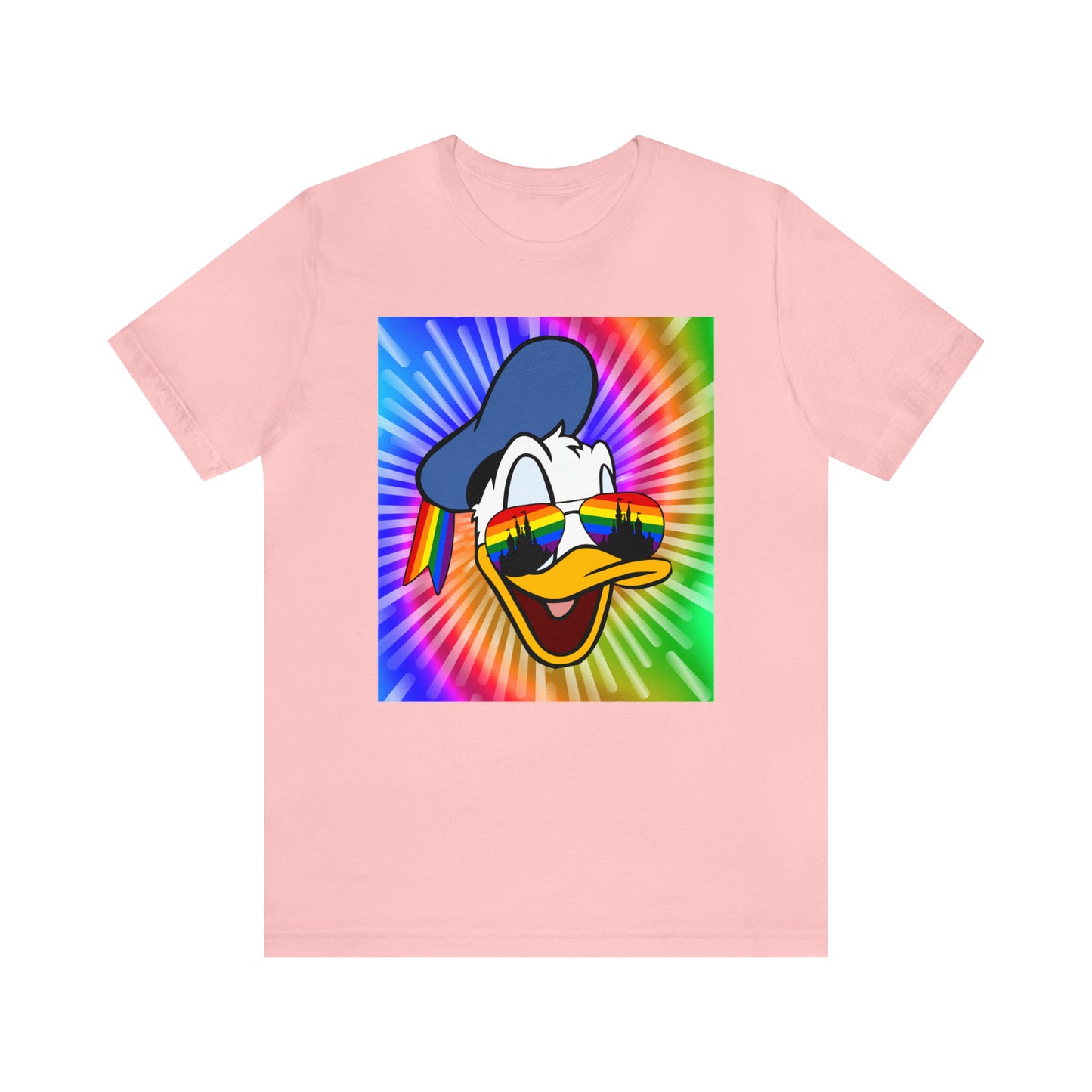 The Duck Sees Rainbows Unisex Jersey Short Sleeve T-Shirt