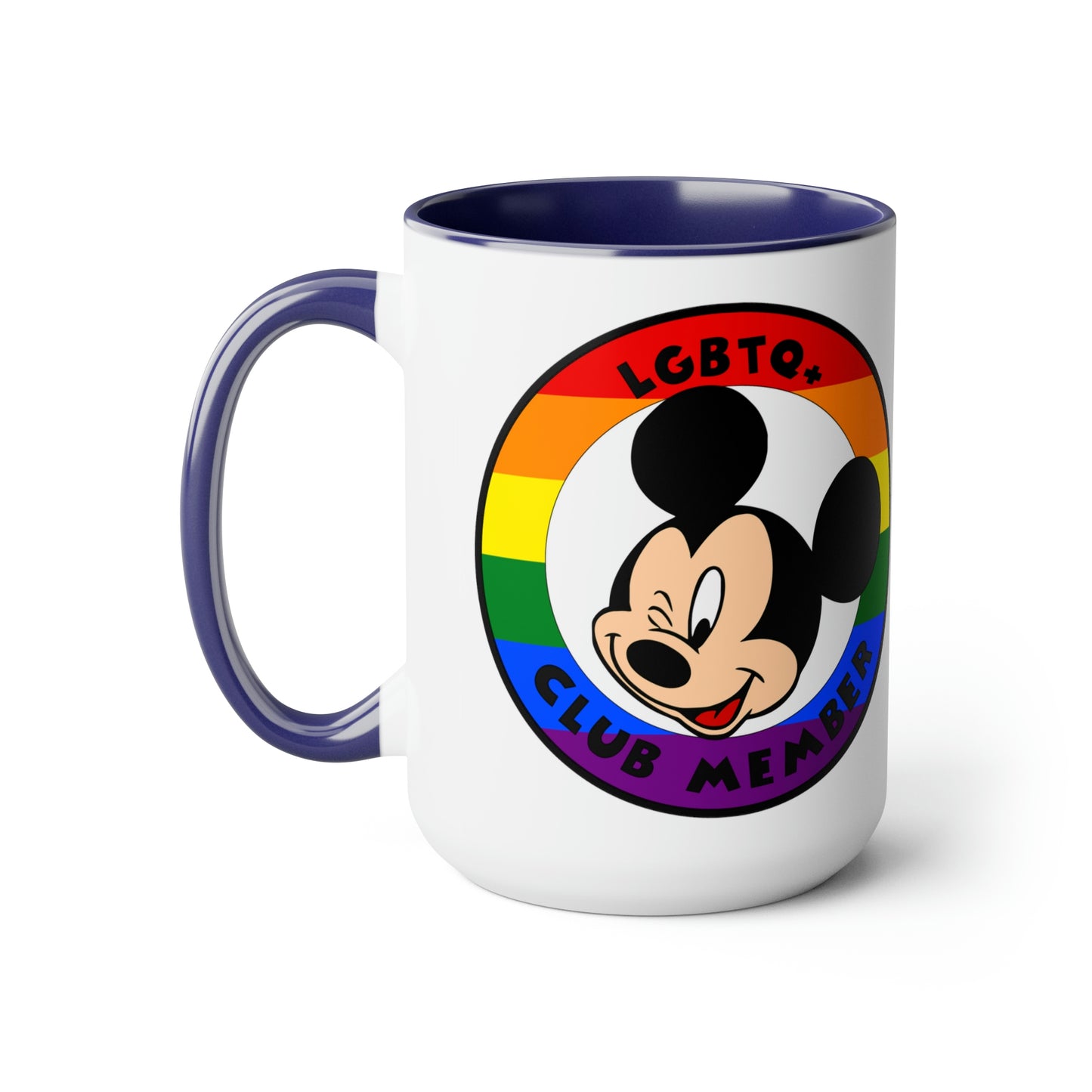 LGBTQ+ Mouse Club Two-Tone Coffee Mugs, 15oz