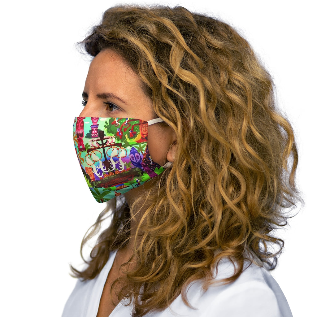 Masque facial en polyester/coton ajusté Tiki Hut