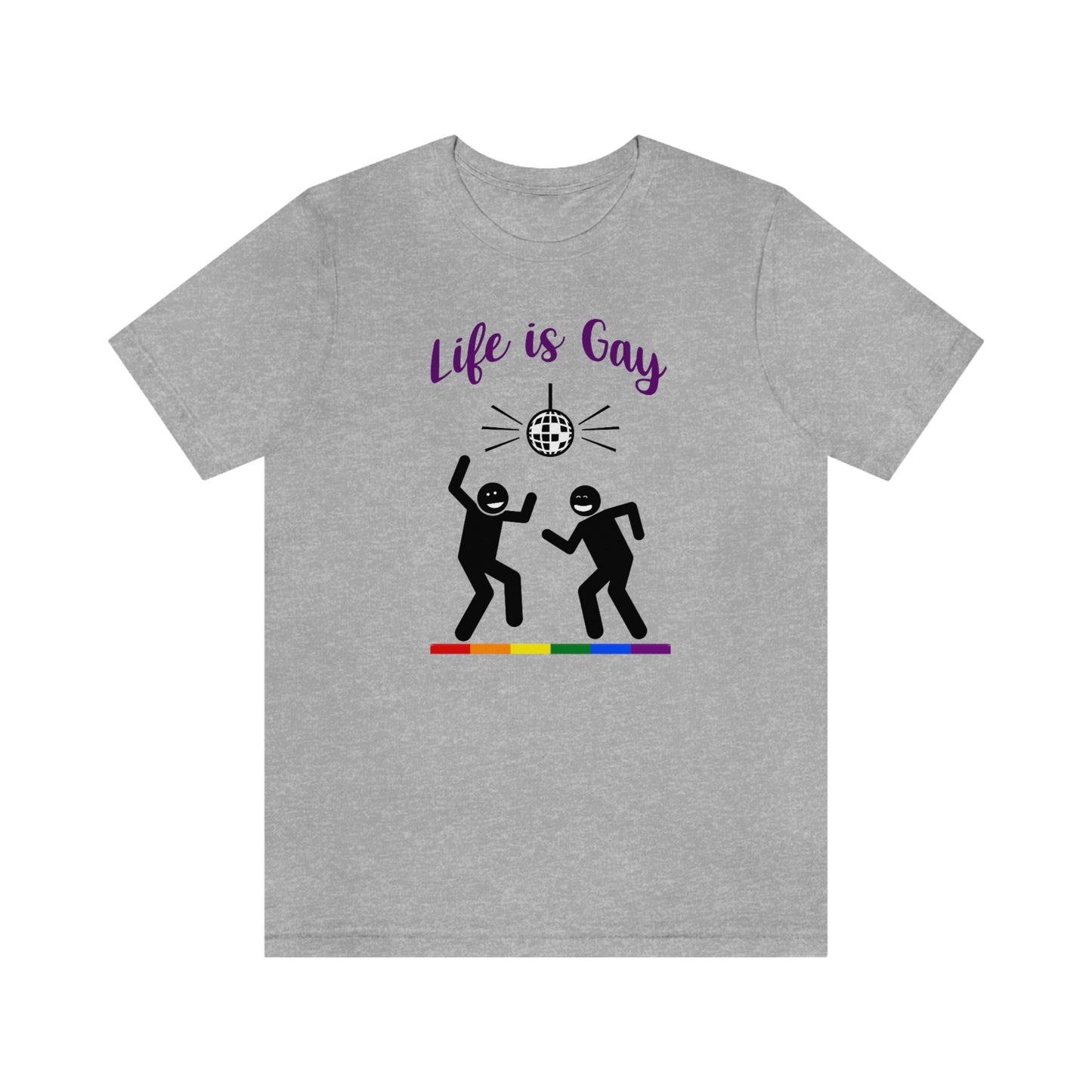 Life is Gay - Camiseta unisex para adultos disco