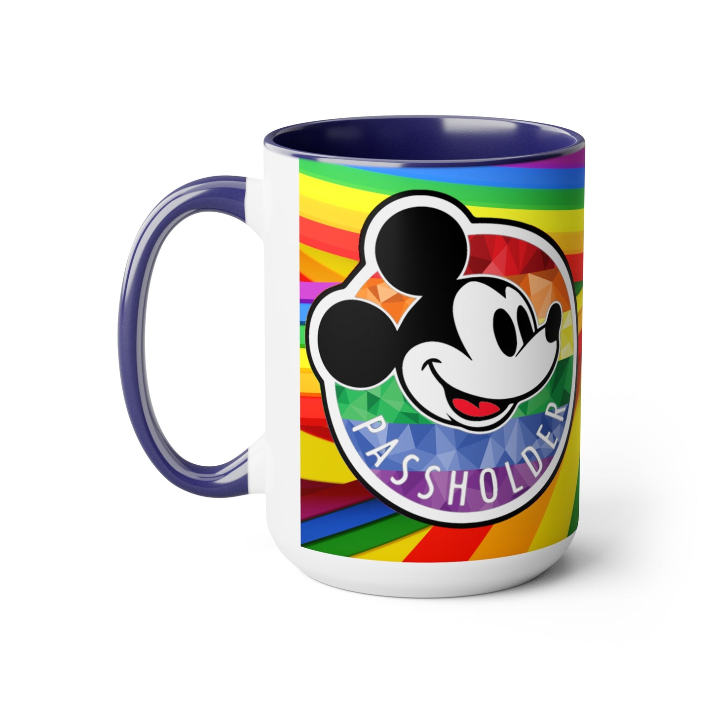 Rainbow Pride Annual Passholder Two-Tone Coffee Mugs, 15oz