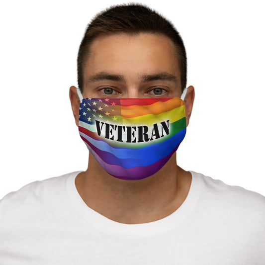 Masque facial en polyester/coton ajusté pour vétéran américain LGBTQ