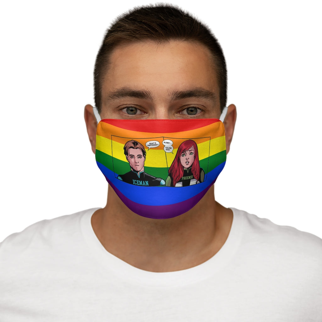 Bobby Drake Gay Superhero Snug-Fit Polyester/Cotton Face Mask
