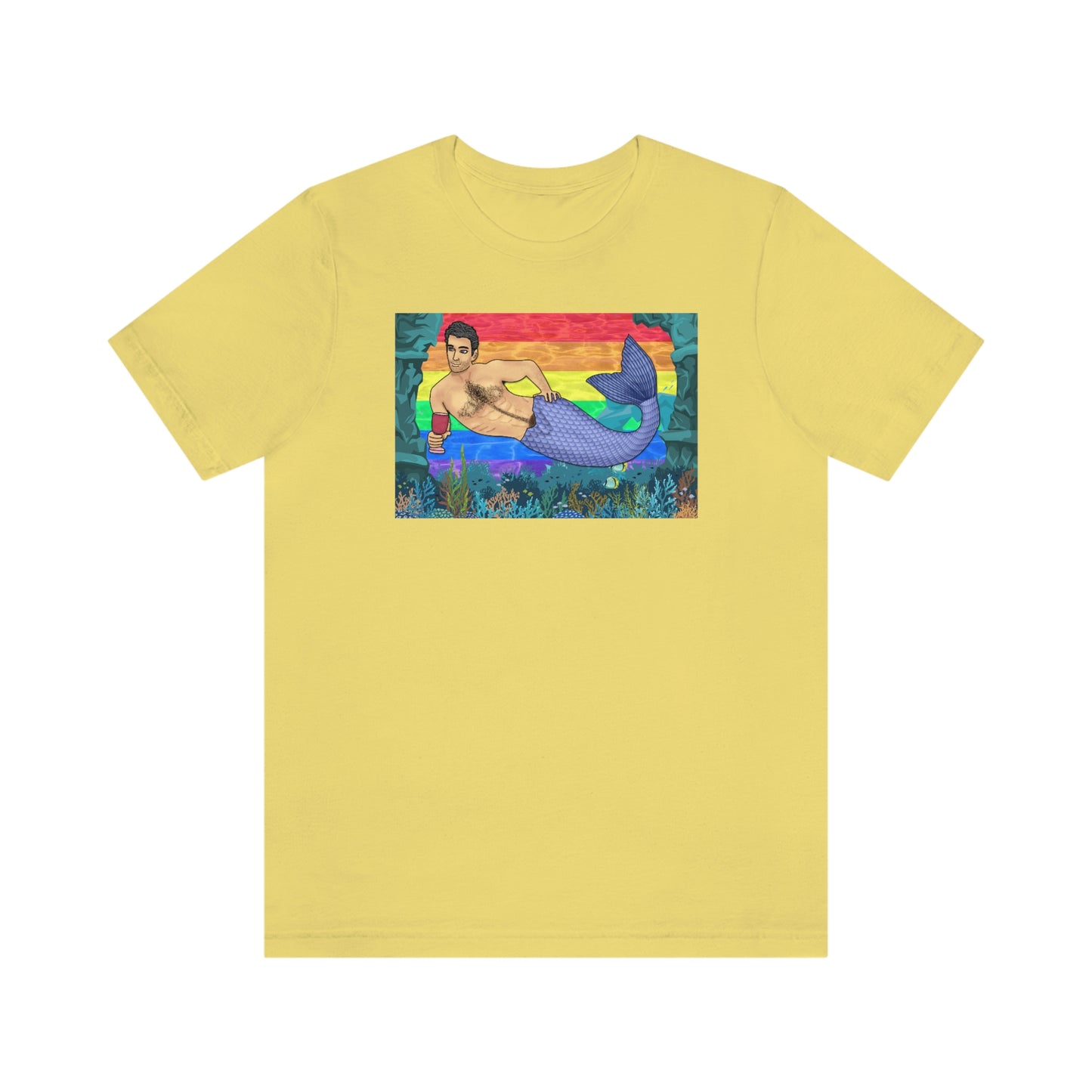 Gay Merman Under the Sea Adult T-Shirt