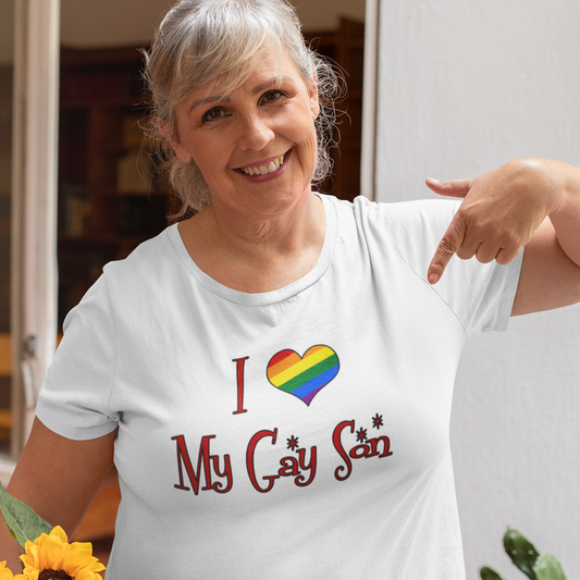 Amo a mi hijo gay camiseta unisex para adultos