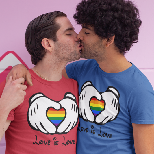 Love is Love Mouse Hands - Camiseta unisex para adultos