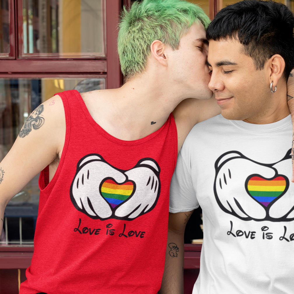 Love Is Love Mouse Hands Adult Unisex Tank Top