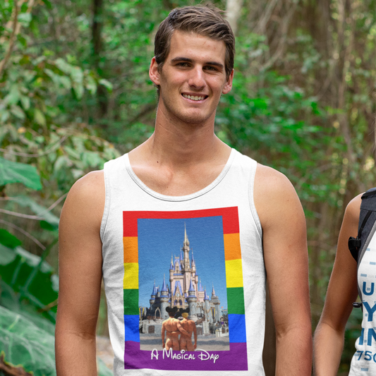 Camiseta sin mangas para adulto con orgullo gay de un día mágico