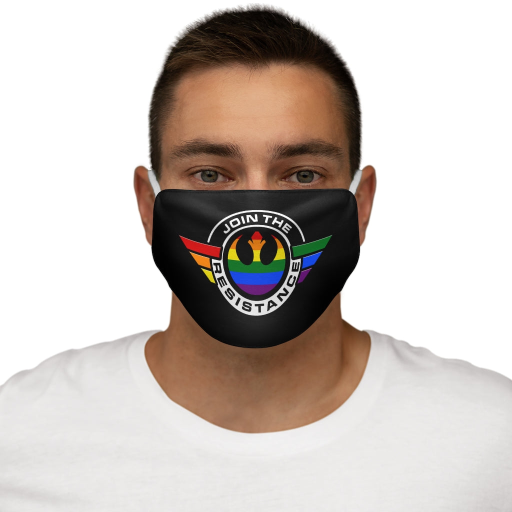 LGBTQ Únete a la Resistencia Máscara facial de poliéster/algodón ajustada