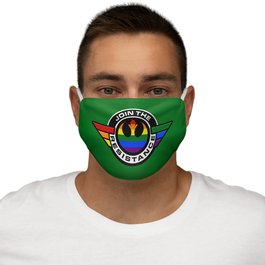 LGBTQ Únete a la Resistencia Máscara facial de poliéster/algodón ajustada