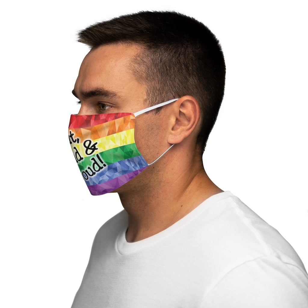 Masque facial en polyester/coton ajusté Out Loud &amp; Proud